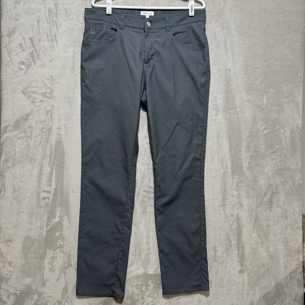 Peter Millar Brentwood Performance Pants Mens 34 Gray EB66 MF22EB55FB Classic